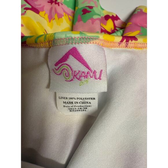 Kanu Surf Girls' Morgan Floral Ruffle1-Shoulder 1-Piece Swimsuit Size 10 - Picture 5 of 7